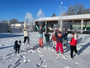 L’école Jeanne d’Arc sous la neige !